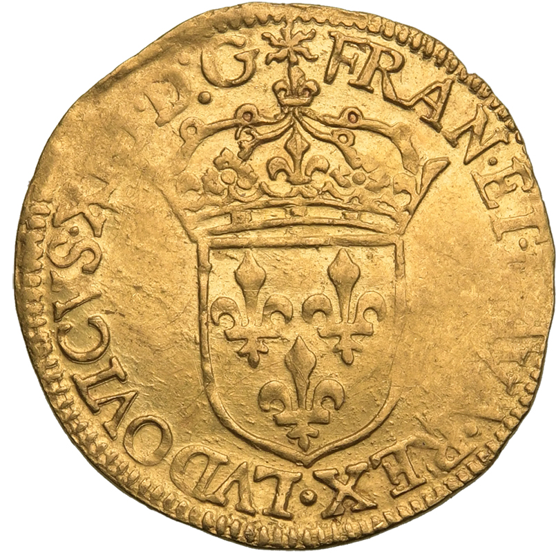 France, Louis XIII, 1640 B Gold 1 Écu d'Or, Good very fine