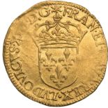 France, Louis XIII, 1640 B Gold 1 Écu d'Or, Good very fine