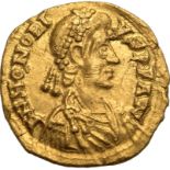 Ancient Rome, Honorius 404-408, 404-408 Gold Tremissis, Extremely Fine.