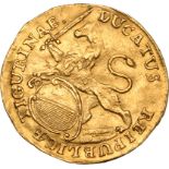 Switzerland, 1748 Gold Ducat, Very fine, scratches