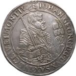 Germany: Saxony Johann Georg I 1645 CR Silver 1 Taler Good very fine