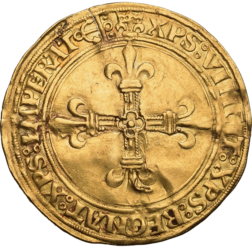 France, Louis VII, ND (1498-1515) Gold Ecu d'or au soleil, Bayonne, Very fine - Image 2 of 2