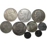 US, Italy, Belgium mixed coin lot