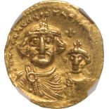 Byzantine Empire, Heraclius, ND (610-641) Gold Solidus, NGC XF Strike: 4/5 Surface: 1/5