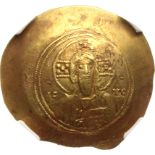 Byzantine Empire, Michael VII, ND (1071-1078) Gold Histamenon Nomisma, NGC XF Strike: 4/5 Surface: 4