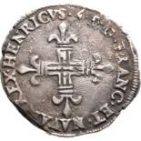 France, Henry IV, 1601 Silver 1/4 Écu, Good very fine