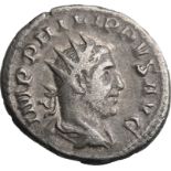 Ancient Rome: Roman Imperial, Philip I (244-249 AD), Silver Antoninianus, About very fine