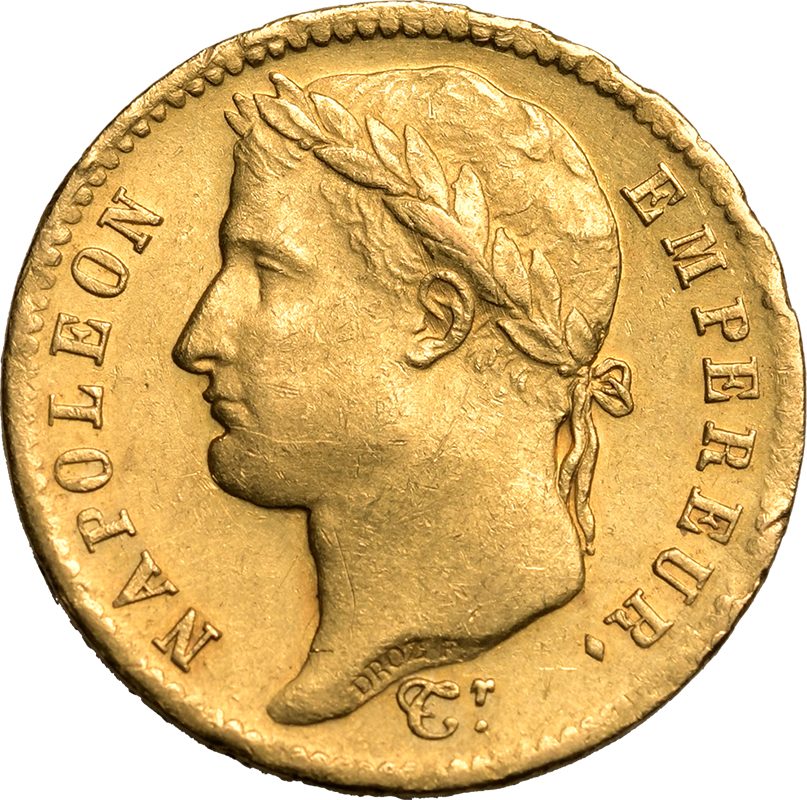 France, Napoleon I, 1811 A Gold 20 Francs, Good very fine