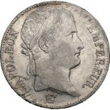 France, 1813 I Silver 5 Francs, Napoleon I, Good very fine