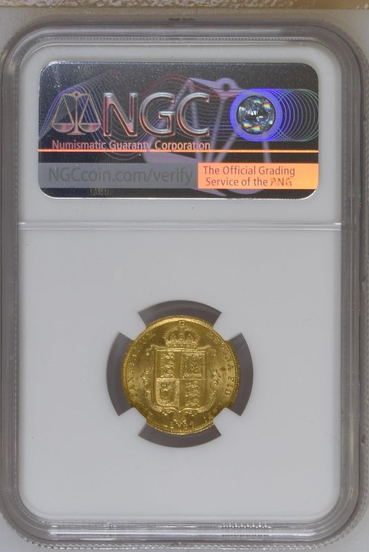 1887 Gold Half-Sovereign NGC MS 64 - Image 2 of 2
