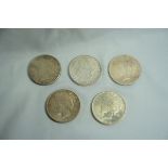 United States 1896 1925 1923 1922 Lot of 5 Silver 1 Dollars Various conditions