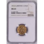 1912 Gold Half-Sovereign NGC MS 64