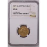 1871 Gold Half-Sovereign Die number NGC XF 40