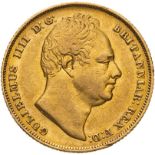 1831 Gold Sovereign First bust - WW with stops Good very fine