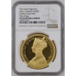 2021 Gold 200 Pounds (2 oz.) Proof Plain Edge NGC PF 70 ULTRA CAMEO Box & COA