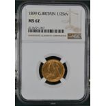 1899 Gold Half-Sovereign NGC MS 62