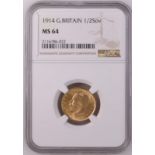 1914 Gold Half-Sovereign NGC MS 64