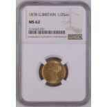 1878 Gold Half-Sovereign NGC MS 62