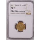 1872 Gold Half-Sovereign NGC AU 55