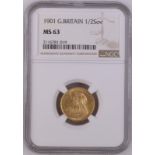 1901 Gold Half-Sovereign NGC MS 63