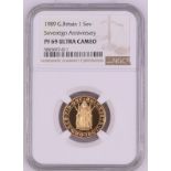 1989 Gold Sovereign 500th Anniversary Proof NGC PF 69 ULTRA CAMEO