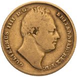 1831 Gold Sovereign First bust - WW with stops About fine