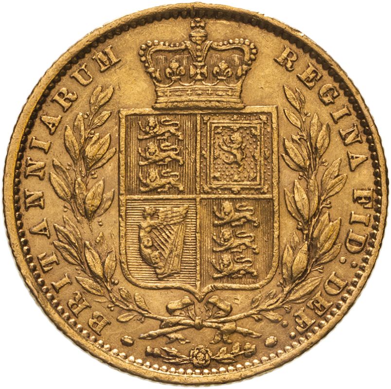 1860 Gold Sovereign Inverted A for V Very fine - Image 2 of 4