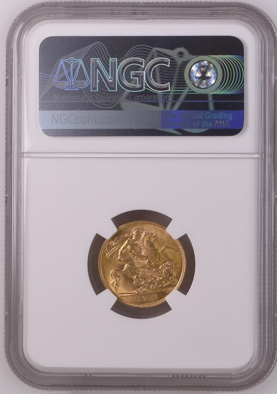 1911 Gold Half-Sovereign NGC MS 65 - Image 2 of 2