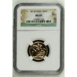 2013 I Gold Sovereign NGC MS 69