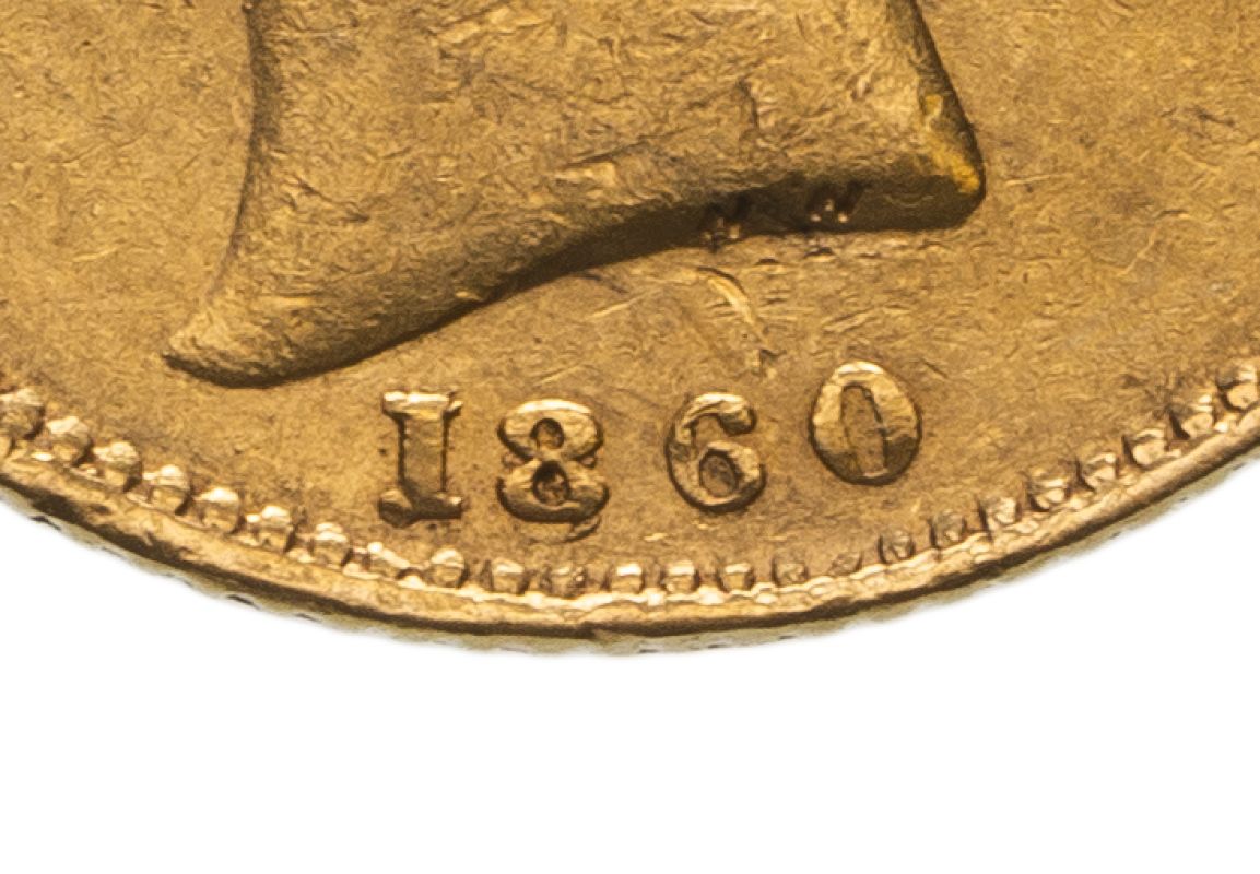 1860 Gold Sovereign Inverted A for V Very fine - Image 4 of 4