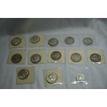 United States Mixed dates Lot of 13 Silver Half and Quarter Dollars Various conditions