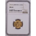 1914 Gold Half-Sovereign NGC MS 64
