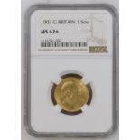 1907 Gold Sovereign NGC MS 62+