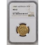 1908 P Gold Sovereign NGC MS 62