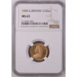 1900 Gold Half-Sovereign NGC MS 63