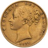 1861 Gold Sovereign Letter O over zero Good fine