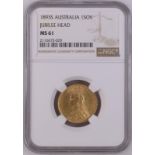 1893 S Gold Sovereign NGC MS 61