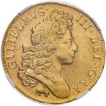 1699 Gold 5 Guineas Elephant & Castle NGC AU 53