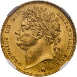 1822 Gold Sovereign NGC MS 63+