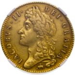 1687 Gold 5 Guineas Elephant & Castle NGC XF 45