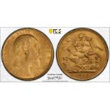 1908 M Gold Sovereign Equal-finest PCGS MS64