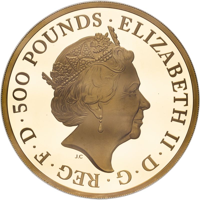 2021 Gold 500 Pounds (10 oz.) The Queen's Beasts 2021 Proof NGC PF 70 ULTRA CAMEO Box & COA - Image 2 of 4