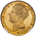 1823 Gold 2 Pounds (Double Sovereign) NGC MS 62 PL