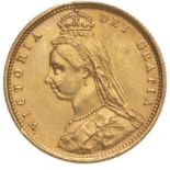 1887 Gold Half-Sovereign Hooked J DISH L503