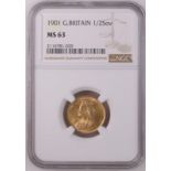 1901 Gold Half-Sovereign NGC MS 63