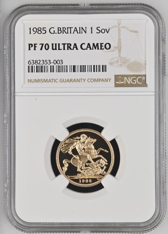 1985 Gold Sovereign Proof NGC PF 70 ULTRA CAMEO