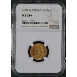 1897 Gold Half-Sovereign NGC MS 62+