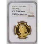 Canada Elizabeth II 2020 Gold 200 Dollars Peace Dollar NGC PF 70 ULTRA CAMEO