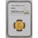 1958 Gold Sovereign NGC MS 64