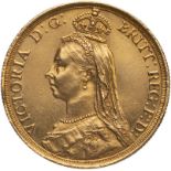 1887 Gold 2 Pounds (Double Sovereign) Extremely fine, reverse lightly cleaned